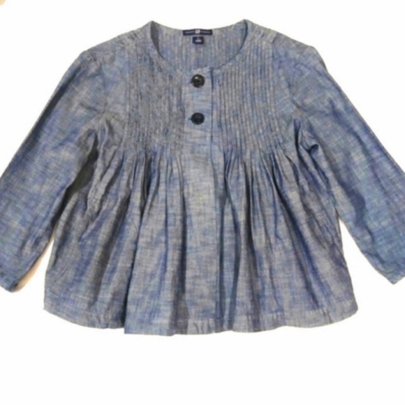 *Relisted* 🌿 Gap Women's Denim Blue Bolero /Swing Jacket 3/4 Sleeve S - Picture 7 of 16